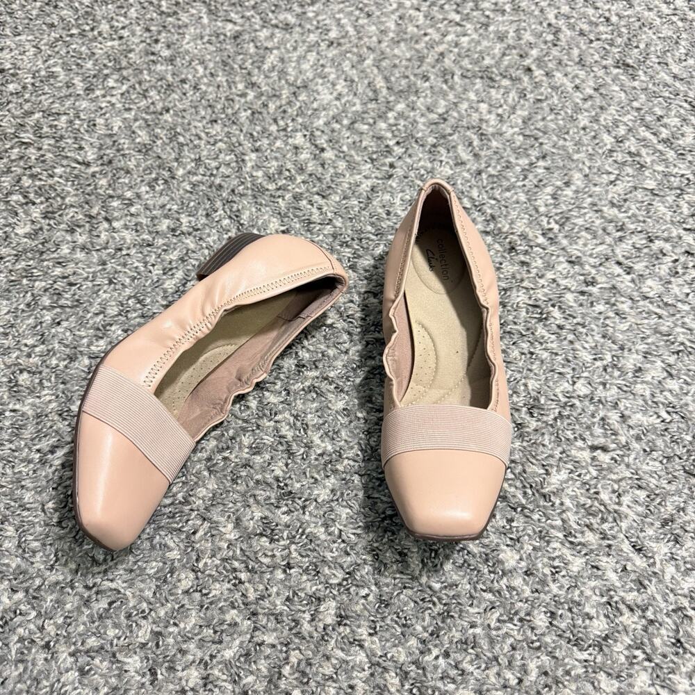 Clarks Collection Tilmont Nude Tan Ballet Flats Slip On Size 8 Career Office
